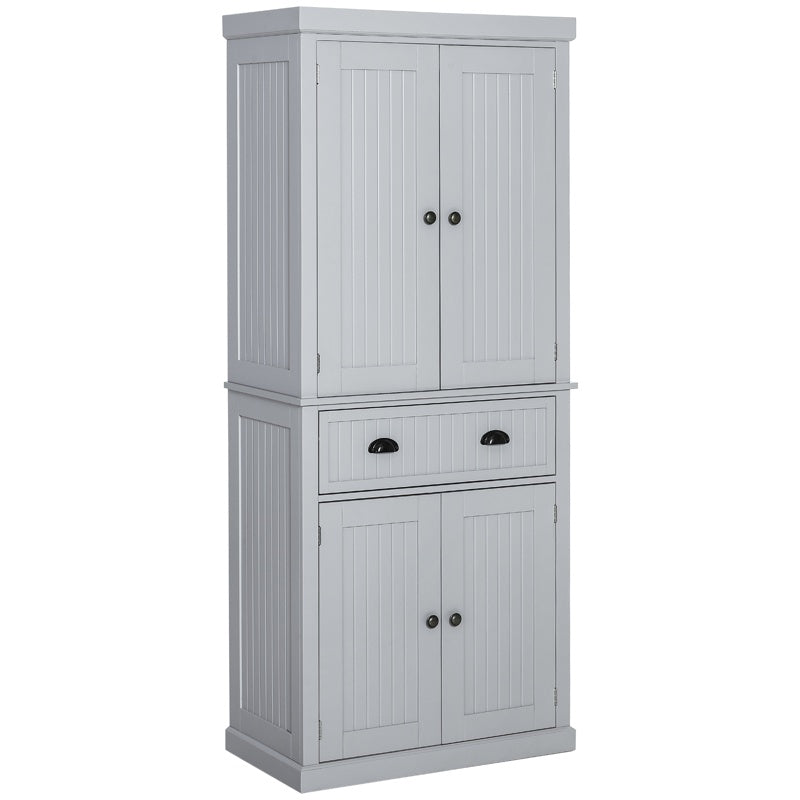 HOMCOM Freestanding Multi-Storage Kitchen Cabinet - Grey