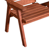 Outsunny Fir Wood Convertible 2 to 3 Seater Outdoor Garden Bench Wood Tone