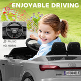 AIYAPLAY Audi Q8 e-tron Sportback Licensed 12V Ride on Car w/ Remote, 4 Spring Suspension Wheels, Headlamps, Music, Horn - Grey