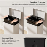 HOMCOM 20L Kitchen Bin with Soft-Close Lid and Stay-Open Function, Pedal Bin with Removable Inner Bucket for Kitchen, Office, Home, Cream