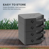 Outsunny Umbrella Weights for Cantilever Parasols, Set of 4 Heavy Duty Parasol Base Weights, 64kg Sand or 55kg Water Filled, Black