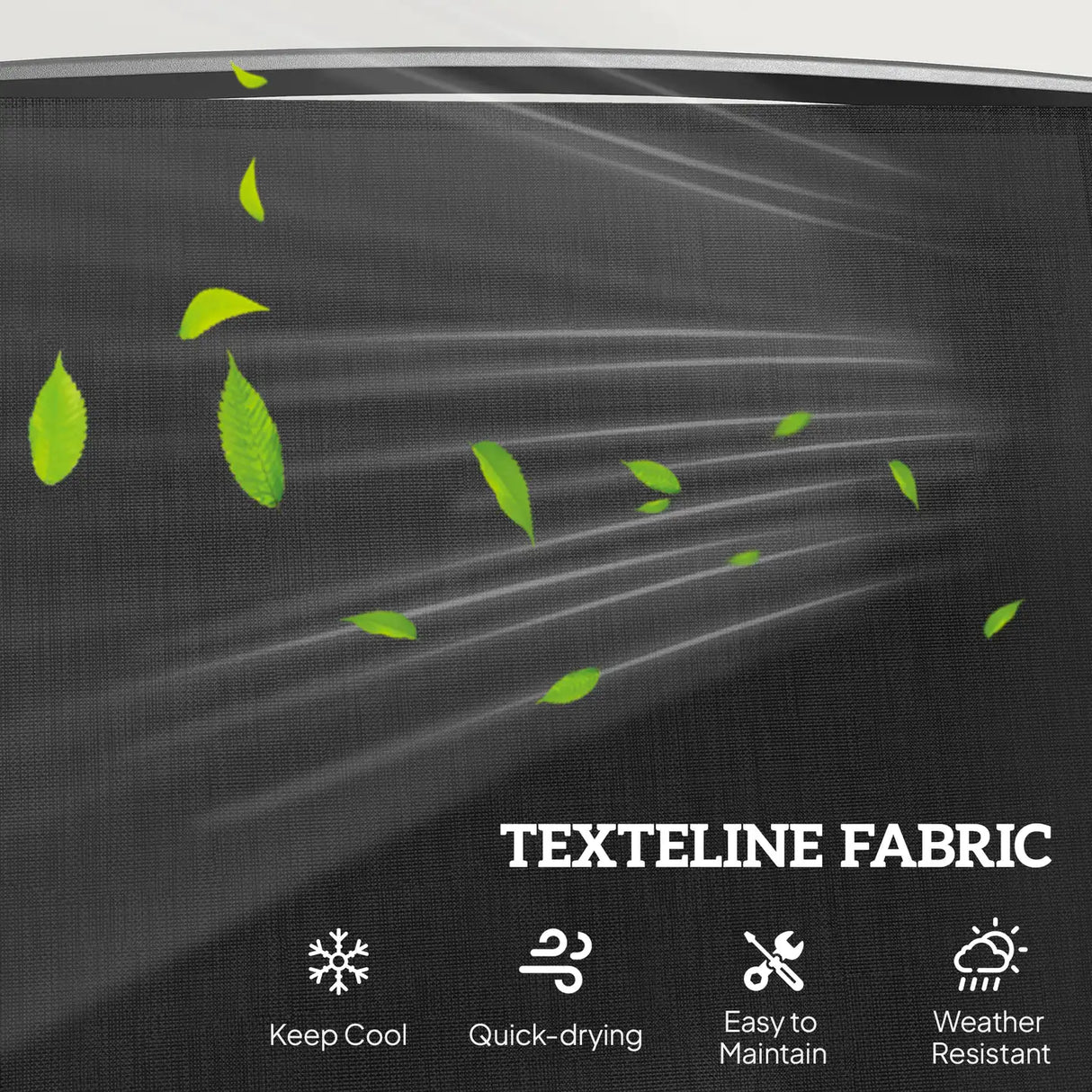 Outsunny Gliding Jack and Jill Seat, with Glass-Top Table - Black