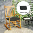 Outsunny Set of 6 Chair Cushion Seat Pads Dining Chair w/ Straps Indoor Outdoor Removable Tie On Garden Patio, Black