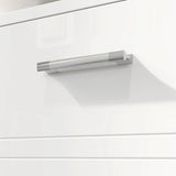 kleankin Under Sink Cabinet, Bathroom Vanity Unit, Pedestal Under Sink Design, Storage Cupboard with Adjustable Shelf, High Gloss, White