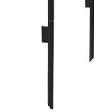 Outsunny Outdoor Garden Arch, Metal Garden Arbor for Climbing Plants, Roses, Vines, Wedding Arch for Outdoor, 140L x 40W x 240H cm, Black