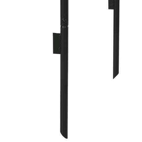 Outsunny Outdoor Garden Arch, Metal Garden Arbor for Climbing Plants, Roses, Vines, Wedding Arch for Outdoor, 140L x 40W x 240H cm, Black