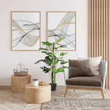 Outsunny 100cm/3.3FT Artificial Monstera Tree Decorative Cheese Plant 21 Leaves with Nursery Pot, Fake Tropical Palm Tree for Indoor Dcor
