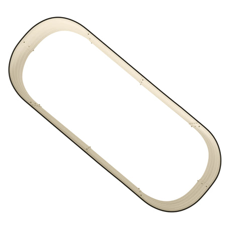 Outsunny Galvanised Raised Garden Bed, Metal Planter Box with Safety Edging, for Flowers, Herbs, Succulents, Cream White