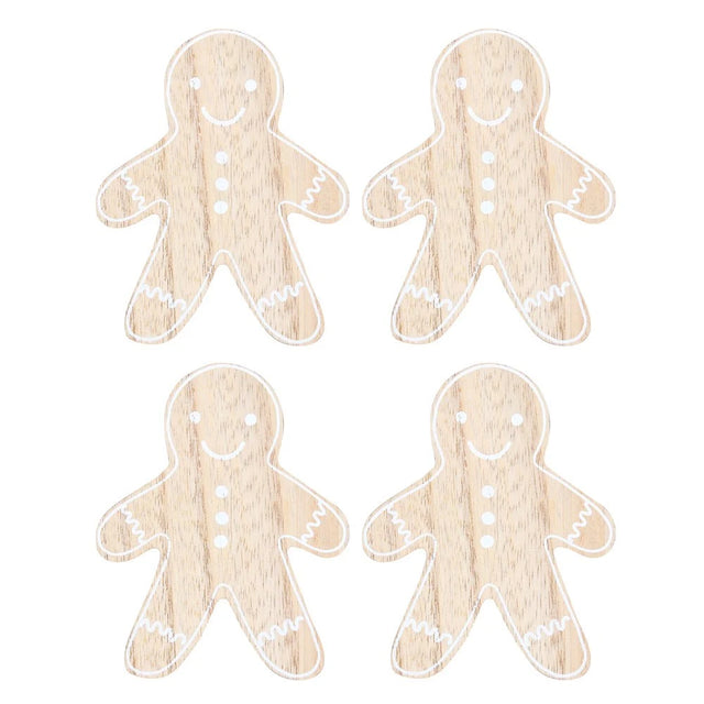 Gingerbread Man Coaster Set