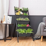 5-Tier Freestanding Garden Raised Planters with 5 Container Boxes-Black
