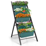 5-tier Vertical Raised Garden Bed with 5 Container Boxes-Green