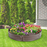 120 cm Round Sandbox with Waterproof Cover for 3 Kids