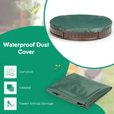 120 cm Round Sandbox with Waterproof Cover for 3 Kids