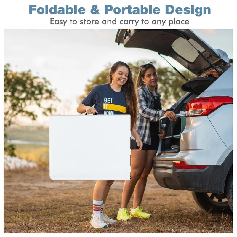 180cm Portable Folding Camping Table with 150kg Load Capacity