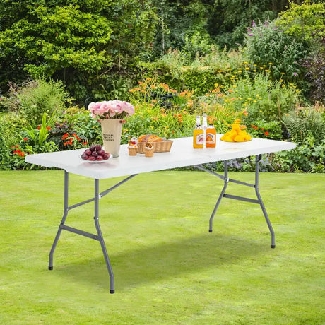 180cm Portable Folding Camping Table with 150kg Load Capacity