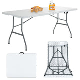 180cm Portable Folding Camping Table with 150kg Load Capacity
