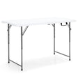 120cm Portable Bi-fold Camping Table with 3-Level Height Adjustment & 150kg Load Capacity