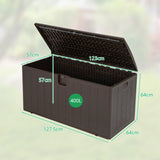 105 Gallon All Weather Large Deck Box Lockable Storage Container