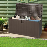105 Gallon All Weather Large Deck Box Lockable Storage Container