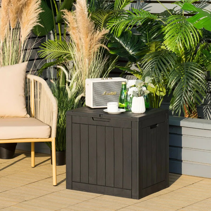 114L Deck Box for Patio Tools-Black