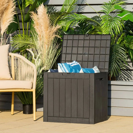 114L Deck Box for Patio Tools-Black