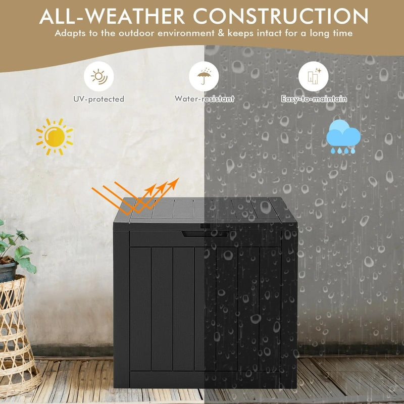 114L Deck Box for Patio Tools-Black