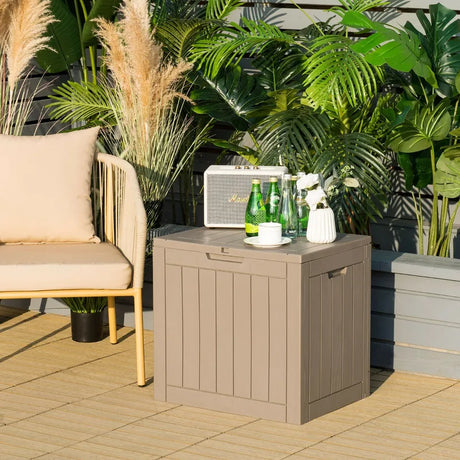 114L Deck Box for Patio Tools-Gray