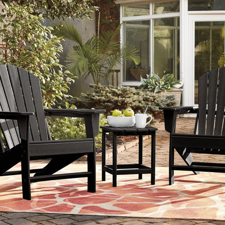 18 Feet Rear Resistant Side Table for Garden Yard and Patio-Black