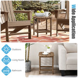 OutdoorWeather-Resistant Side Table for Garden/Poolside/Backyard-Coffee