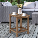 OutdoorWeather-Resistant Side Table for Garden/Poolside/Backyard-Coffee