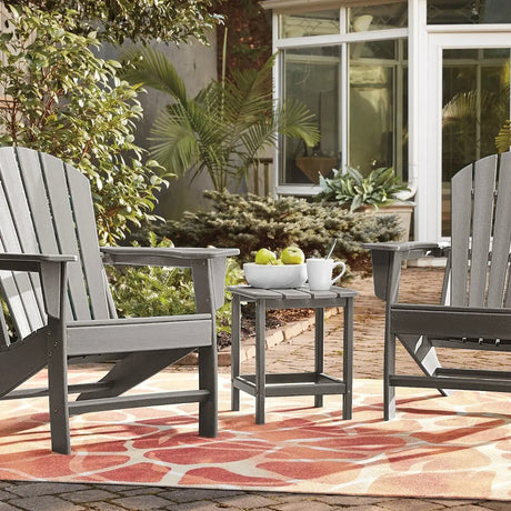 18 Feet Rear Resistant Side Table for Garden Yard and Patio-Gray