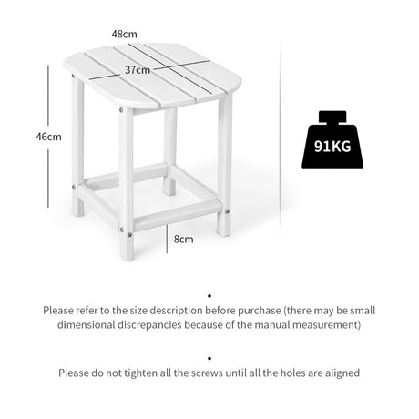 Outdoor Side Table with Weather-resistant PE Material for Patio