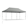 10 x 20 Feet Adjustable Folding Heavy Duty Sun Shelter with Carrying Bag-Gray