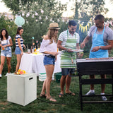 Outdoor Propane Gas Tank Cover Table Storage Case with Handles-Grey