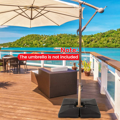 4-Piece 20L Cantilever Offset Patio Umbrella Base