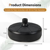 27 lbs Fillable Round Umbrella Base Stand for Yard Garden Poolside