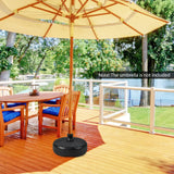 27 lbs Fillable Round Umbrella Base Stand for Yard Garden Poolside