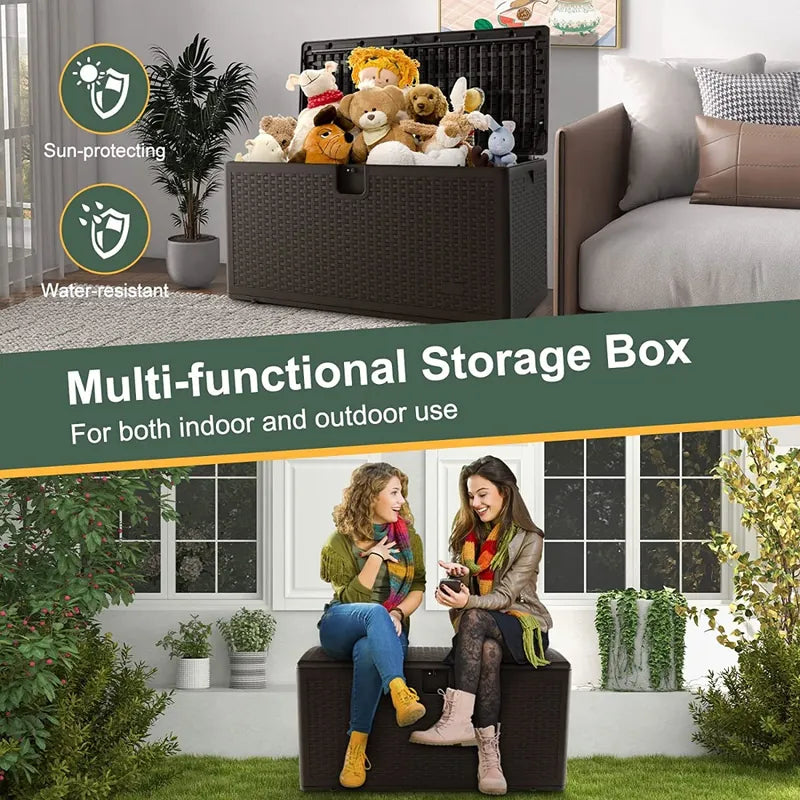 31/73/100 Gallon All Weather Storage Container with Lockable Lid-L