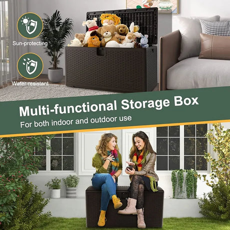 31/73/100 Gallon All Weather Storage Container with Lockable Lid-L
