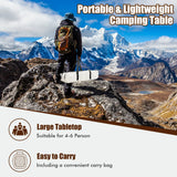 Folding Bamboo Camping Table with Carry Bag for BBQ &amp; Party &amp; Picnic &amp; Hike-Coffee