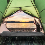 Folding Camping Cot with Detachable Mattress and 6-Position Adjustable Backrest for Camp/Office