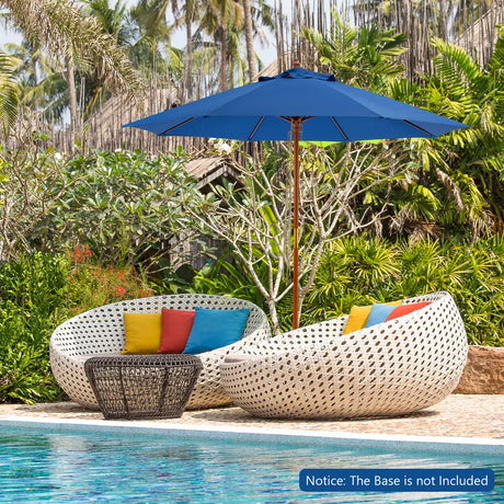 2.83M Garden Parasol with 3-Gear Position-Blue