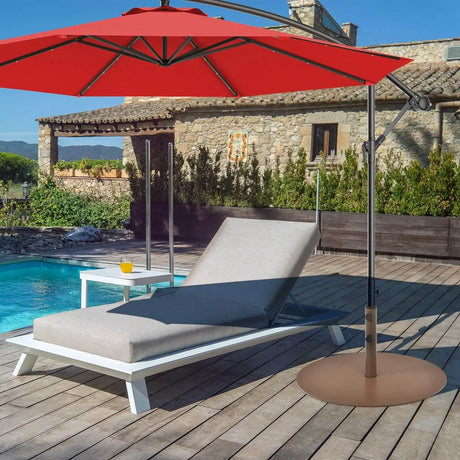 29.5 Inches Outdoor Steel Market Umbrella Base Stand for Backyard and Poolside