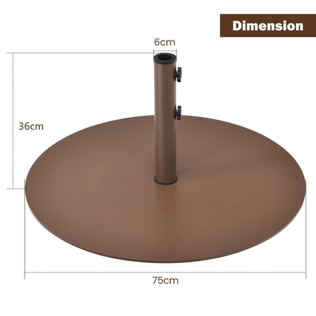 29.5 Inches Outdoor Steel Market Umbrella Base Stand for Backyard and Poolside