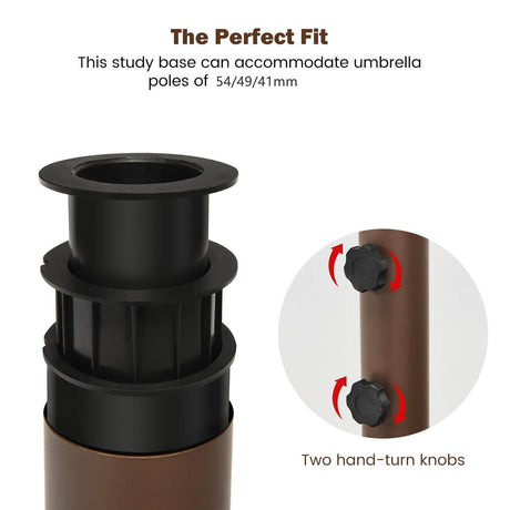 29.5 Inches Outdoor Steel Market Umbrella Base Stand for Backyard and Poolside