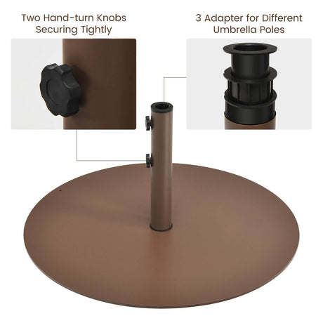 29.5 Inches Outdoor Steel Market Umbrella Base Stand for Backyard and Poolside