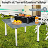 Outdoor Folding Camping Roll up Table with Carry Bag for Picnic &amp; Beach-Grey