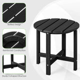 Side Table with Weather-Resistant Material for Patio/Porch/Garden-Black