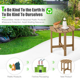 Side Table with Weather-Resistant Material for Patio/Porch/Garden-Coffee