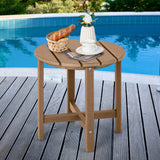 Side Table with Weather-Resistant Material for Patio/Porch/Garden-Coffee